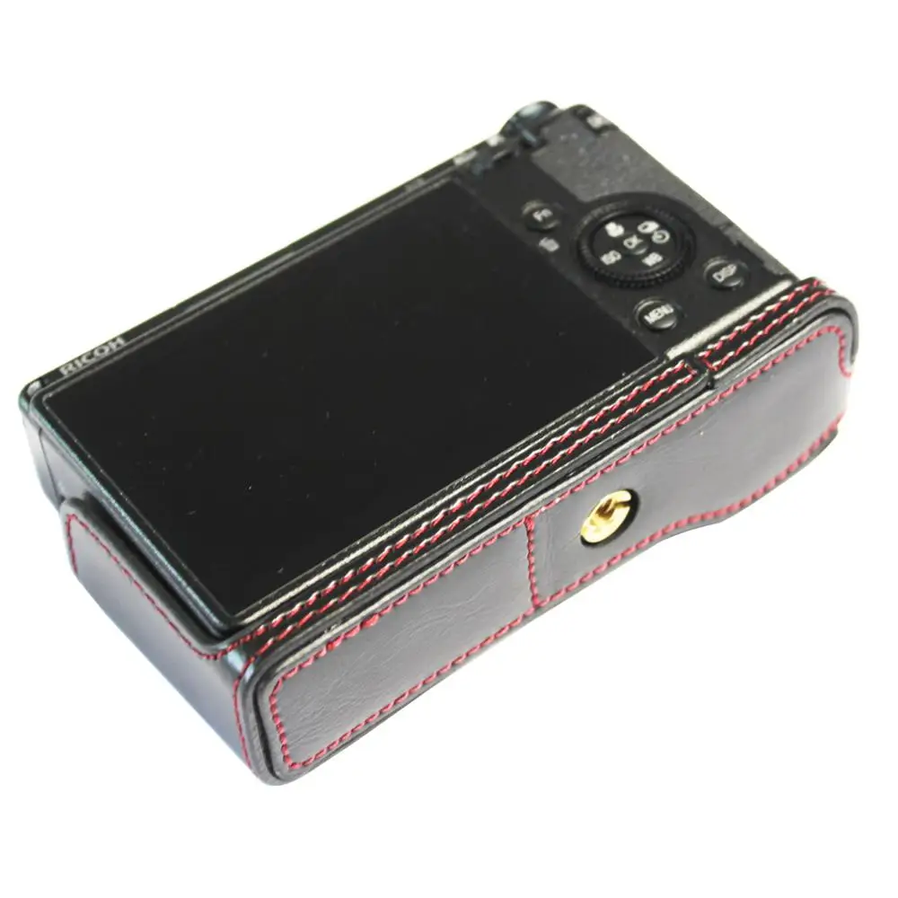Half Body PU Leather Camera Case Bag For Ricoh GRIII GR3 Cover With Battery Opening | Bags & Cases