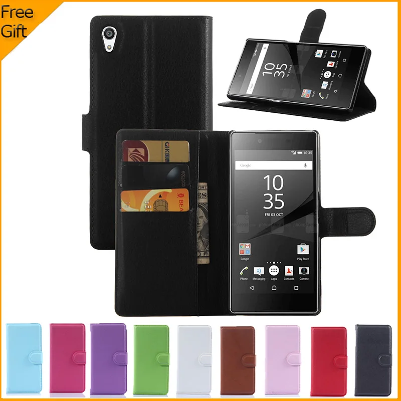 Роскошный чехол-бумажник из искусственной кожи с откидной крышкой для Sony Xperia Z5