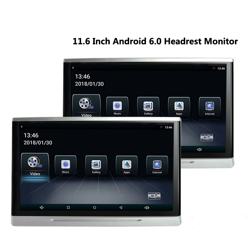 XST 11,6 дюймов Android 6,0 автомобильный монитор подголовник ips сенсорный экран HD 1080P видео wifi/USB/SD/Bluetooth/fm-передатчик/динамик - Цвет: 2 monitor only