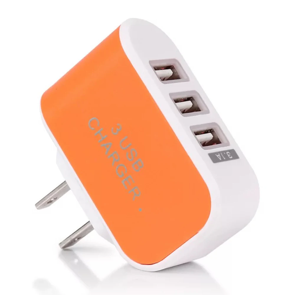 3 USB конфеты зарядное устройство для путешествий дома AC настенное Android умный