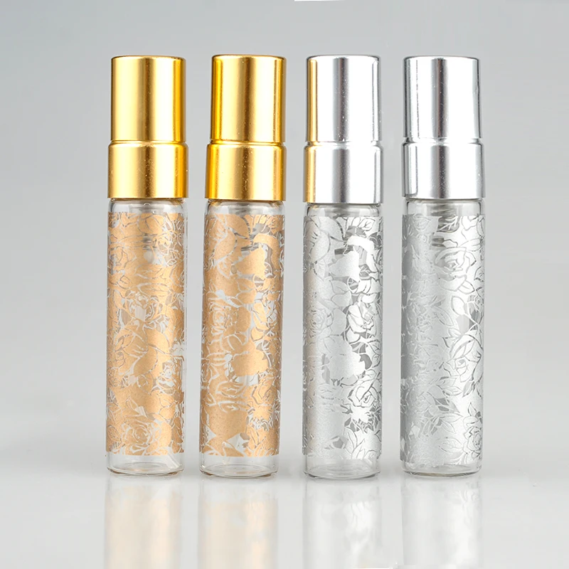 Портативная стеклянная бутылка для духов 2 шт./лот 5 мл 10 новый стиль с алюминиевым