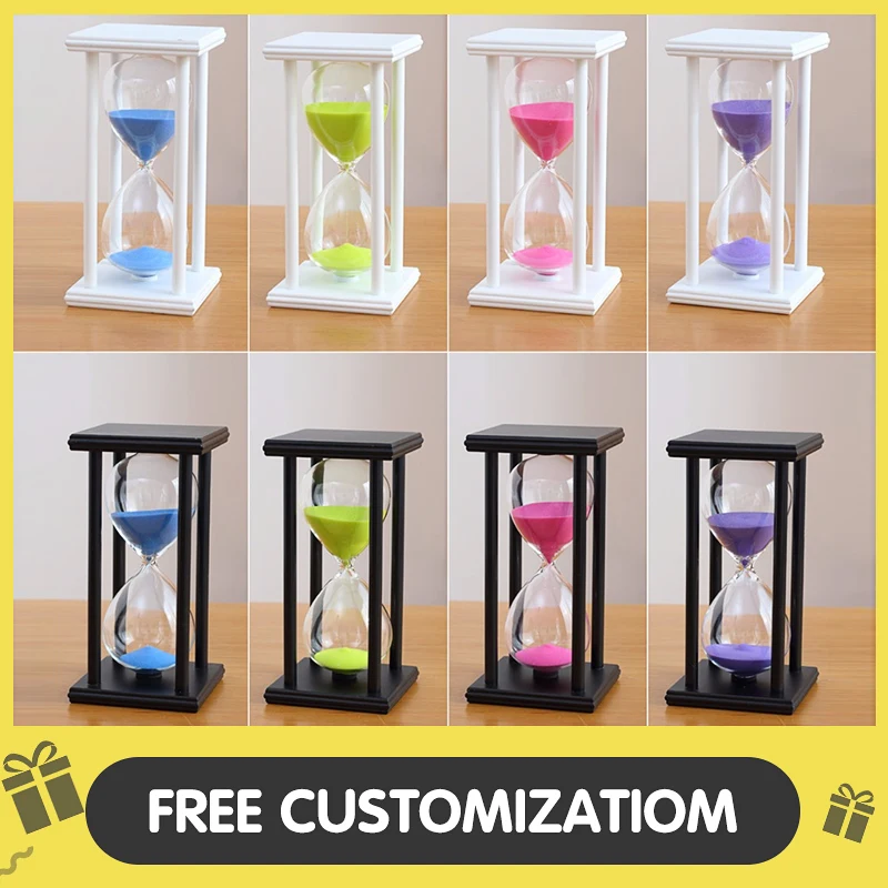 Песочные часы 60 минут песочные с таймером один час деревянные домашний декор