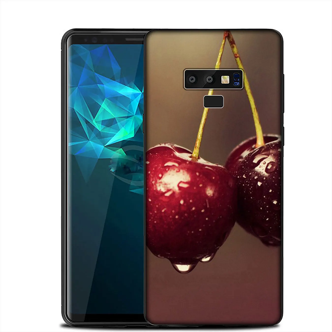 IYICAO Cherry summer fruit Soft Silicone Case for Samsung Galaxy A6 A9 A8 A7 2018 A3 A5 2016 2017 Note 9 8 10 Plus Lite |