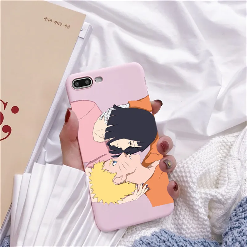 TPU Moda alvio Caso Аниме Наруто для iPhone 7 8 X XR Plus 6 6 s Plus Capa TPU Macio Dos Desenhos Animados Caso de Telefone Coque - Цвет: TPU