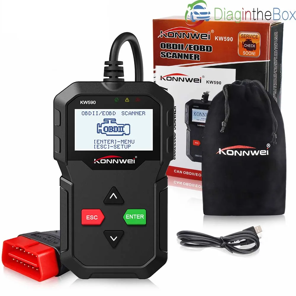 Новый Автомобильный сканер KONNWEI KW590 OBD2 диагностический инструмент для ремонта