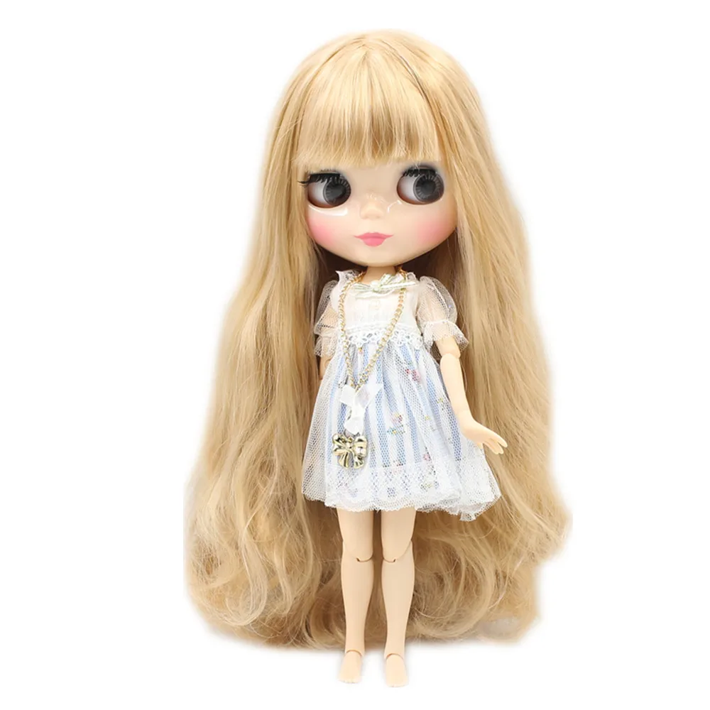 Шарнирная кукла Blyth 1/6 с длинными волнистыми золотыми волосами 30 см нормальное