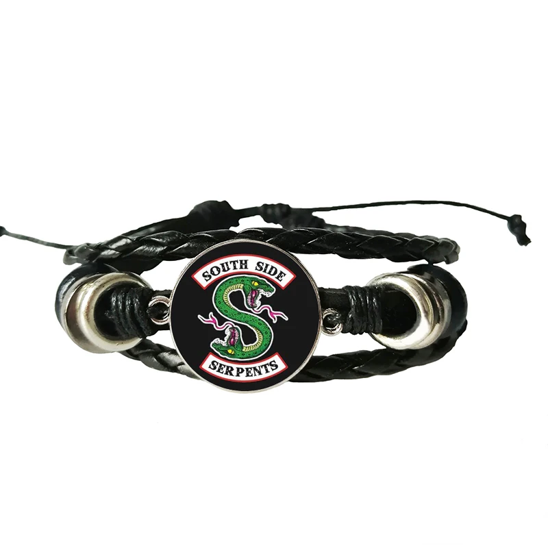 Jughead Leather Bracelet Riverdale Pendant Mystery Glass Dome Photo Black Craft Jewelry | Украшения и аксессуары