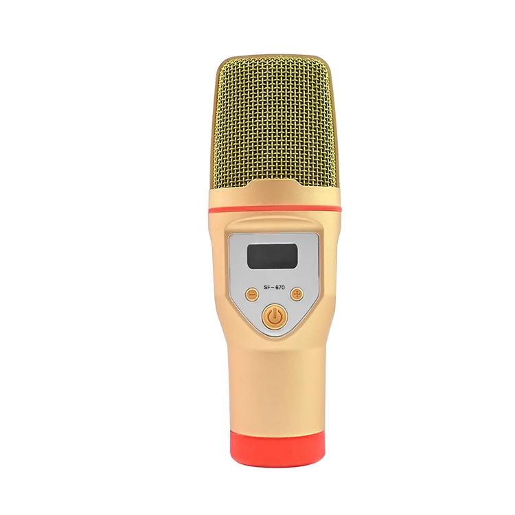 Single microphone FELYBY мобильный телефон микрофон конденсаторный Профессиональный популярный оконный фильтр поддержка караоке голосовой чат ПК микшерный микрофон - Цвет: Single microphone