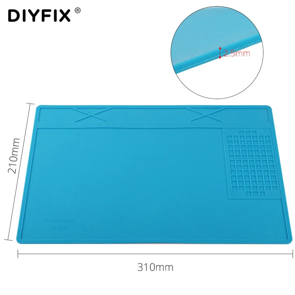 Силиконовый коврик DIYFIX 31x21 см Теплоизоляционный Настольный платформа для