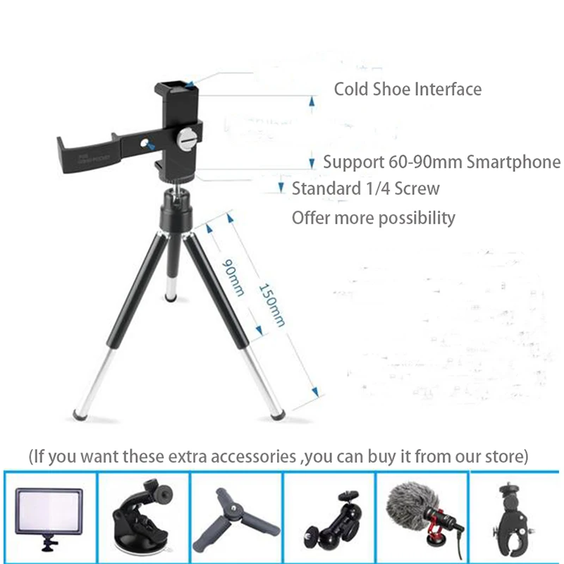 Штатив для DJI Osmo Карманный Многофункциональный алюминиевый кронштейн OSMO Pocket 1 2