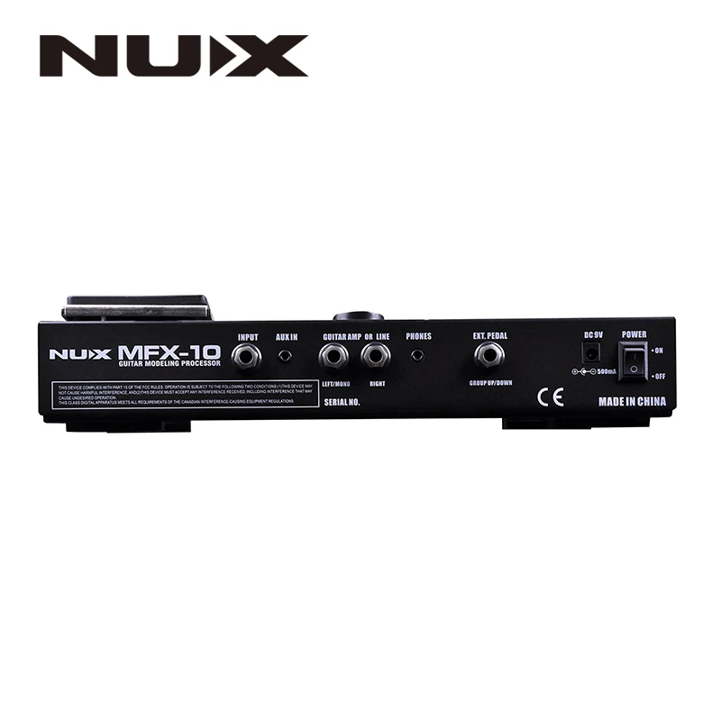 NUX MFX 10 мультиэффектный процессор гитарная педаль 55 типов эффектов AUX in ЖК