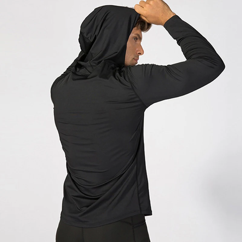Быстросохнущий пуловер для бодибилдинга куртки бега мужские спортивные