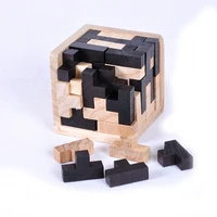 educational shape 3d wooden puzzle toy brain teaser geometric t shape matching jigsaw puzzle kids early learning jigsaw