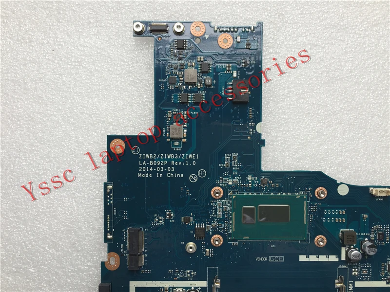 Фирменная Новинка! ZIWB2 ZIWB3 ZIWE1 LA-B092P для lenovo B50-70 материнская плата(для intel 2957U cpu) тест ОК