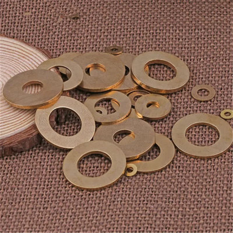 100 шт. DIN125 ISO7089 M2 M2.5 латунная плоская шайба HW049 M14 M16 M18 M20|brass flat washer|flat washerwasher |