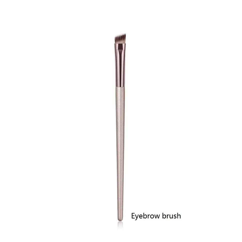 eyebrow 1 шт., большая кисть для пудры, макияж для красоты, натуральная щетина, основа, brochas maquillaje, цвета шампанского, золото, Кисть для макияжа, высокое качество - Handle Color: eyebrow