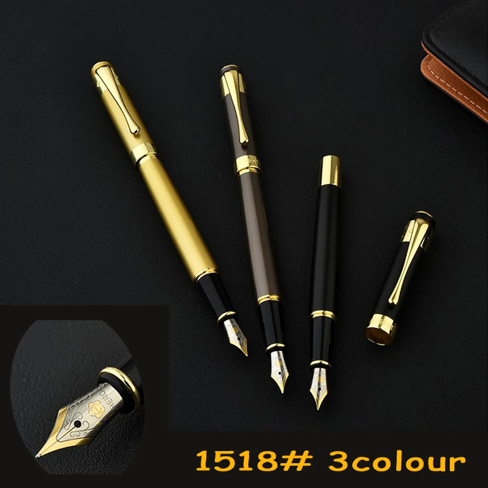 

High Quality Iraurita Fountain Pen Full Metal Golden Clip luxury Pens Caneta Stationery Office School Supplies