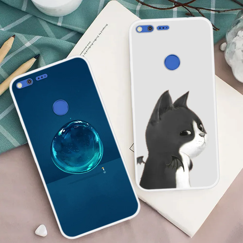 Модный милый чехол для телефона с мультяшными животными Google Pixel XL окрашенный