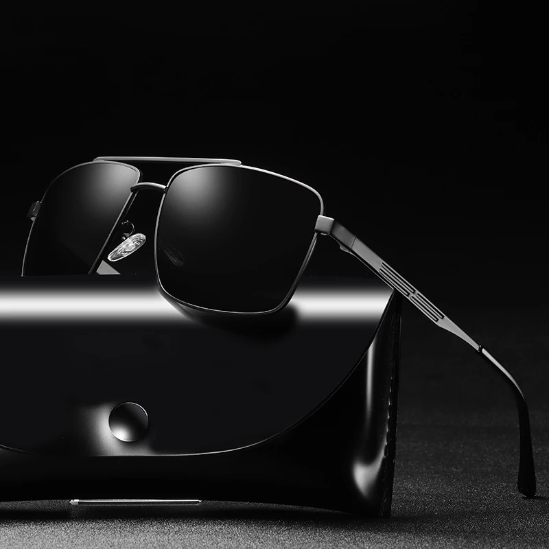 Роскошные Брендовые мужские солнцезащитные очки модные квадратные