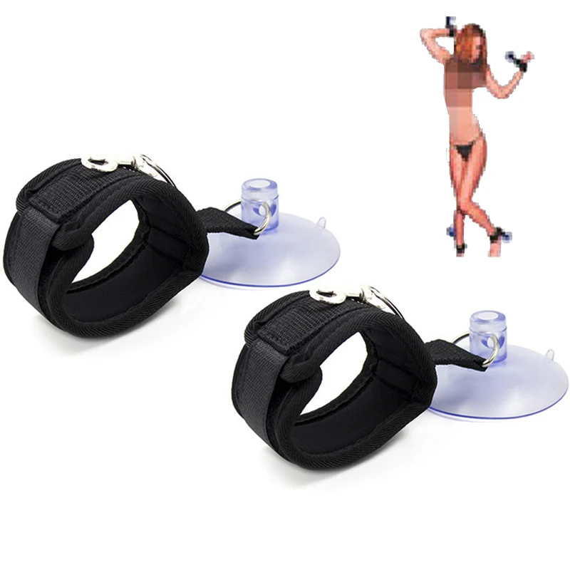 

Sex Hand Cuffs Ankle BDSM Bondage Restraint with Suction Cup Bundle Bathroom Binding Slave Sex Games Exotic Handcuff Wrist Belt