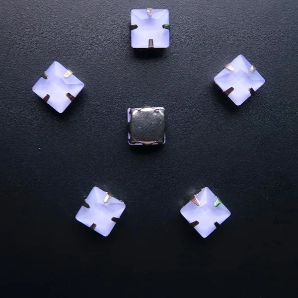 A6 Lt Sapphire Милый Серебряный металлический коготь 50 шт/п желе конфеты и AB цвета стекло кристалл 8 мм квадратной формы пришить стразы свадебное платье diy отделка - Цвет: A6 Lt Sapphire