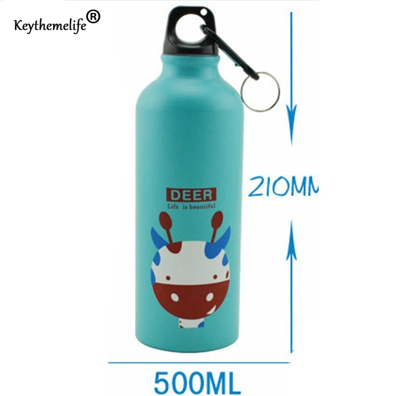 1 шт. бутылка для воды 500 мл портативный алюминиевый сплав Материал 6 животных