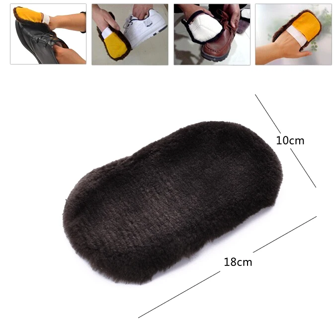 

Soft Slipper Shaped Woolen Shoes Polishing Pad Shoes Shining Polisher