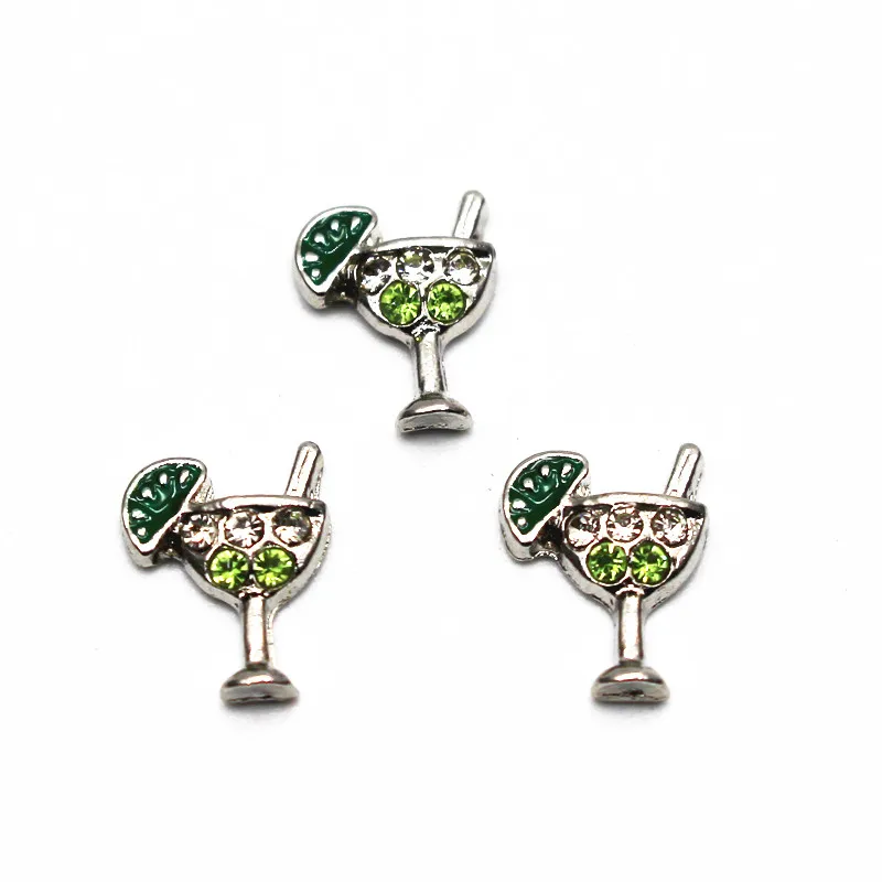 Лидер продаж 10 шт./лот помада кофейная чашка Плавающие Подвески жилая стеклянная