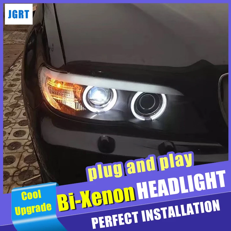 Новый автомобильный стайлинг для BMW X5 E53 фары 2004-2006 фара авто светодиодный DRL