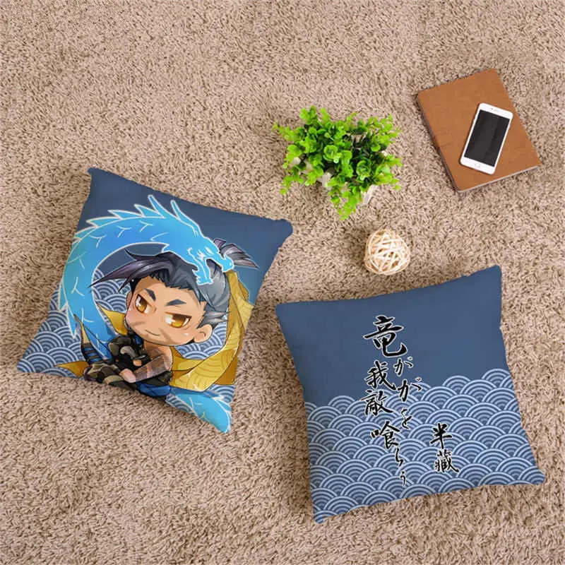Hanzo Amellor 40*40 см, новинка, подушка для наездника, OW Dva Mercy Mei Reaper Genji Hanzo Tracer, аниме Solf, автомобильные наволочки, подарки - Цвет: Hanzo