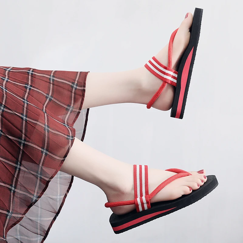 

2019 Womens Slippers Summer Casual Sandals Flip Flops Indoor Outdoor Beach Shoes Female Flat sandals chanclas mujer