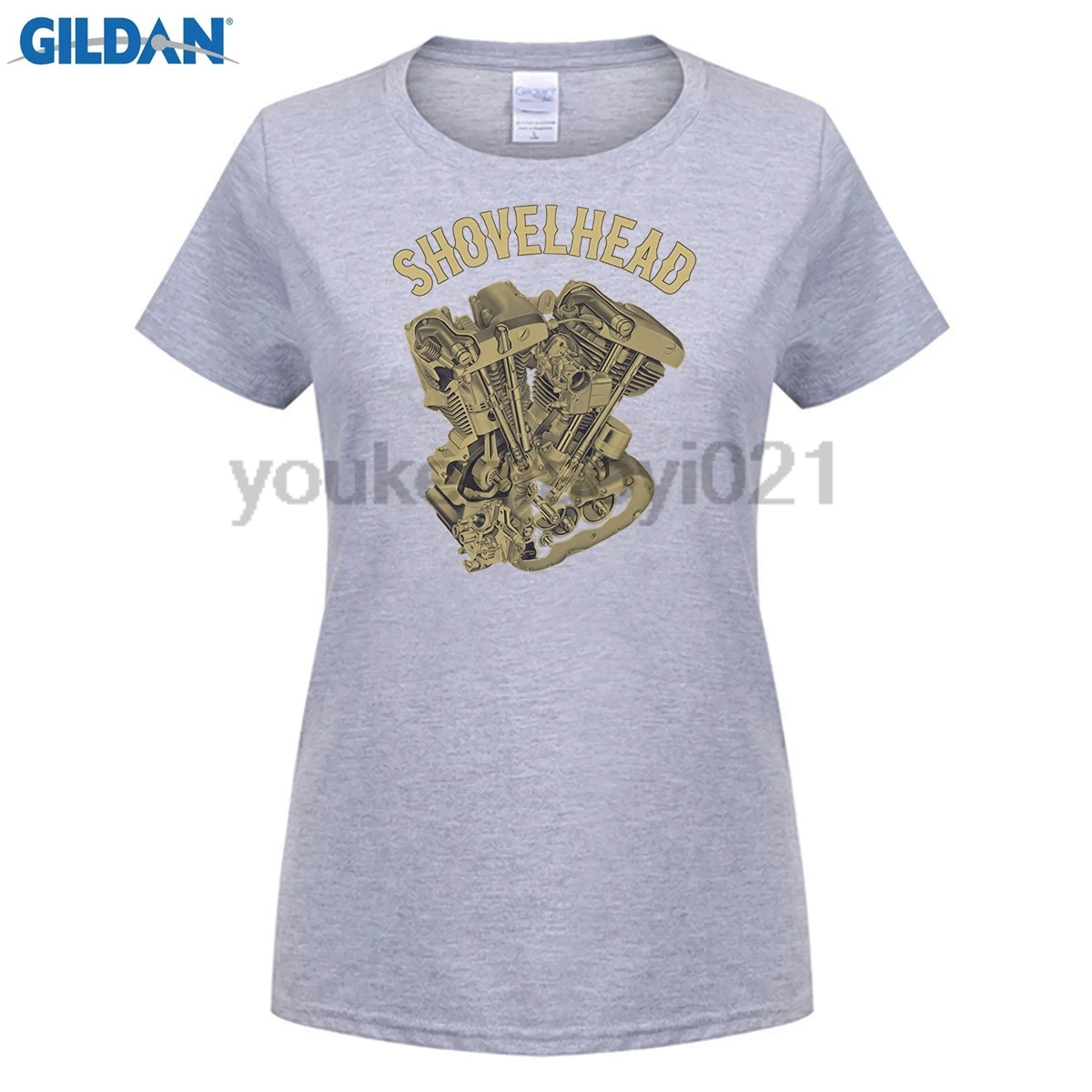 GILDAN Shovelhead HD байкерские футболки новый дизайн двигатель для женщин | Женская