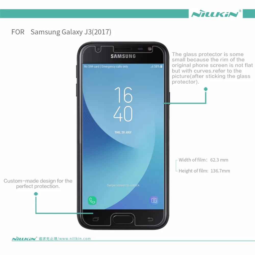 Nillkin матовая прозрачная передняя пленка для Samsung Galaxy J3 2017 защита экрана 5 0 дюйма Pro