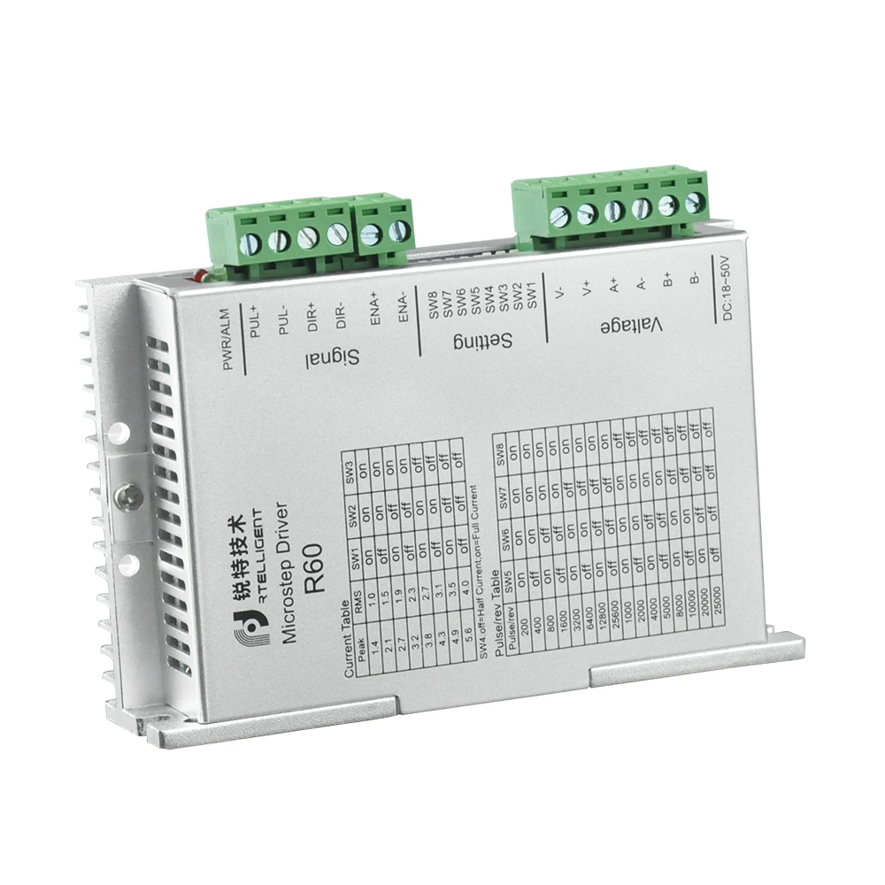 Rtelligent 60x60 мм Nema 24 шаговый двигатель 3N. M 5A с 24-50 в DC 5.6A Nema 23 24 шаговый двигатель драйвер контроллер ЧПУ комплект