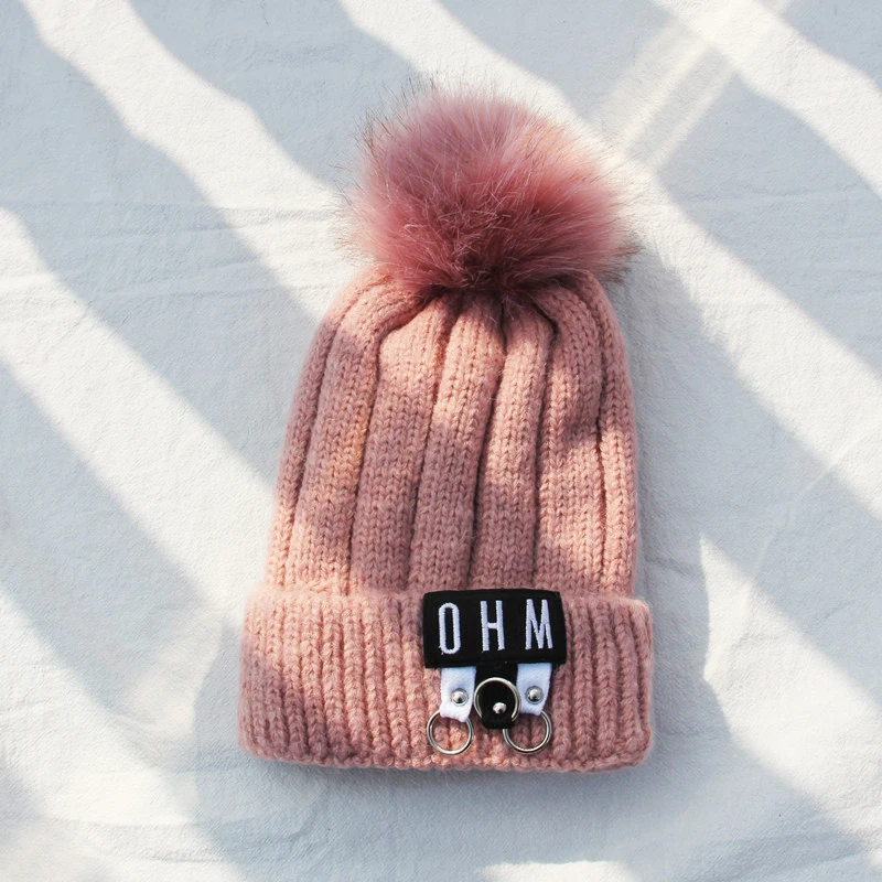 2018 осень-зима Для женщин Обувь для девочек Pom Hat трикотажные Skullies шапочки