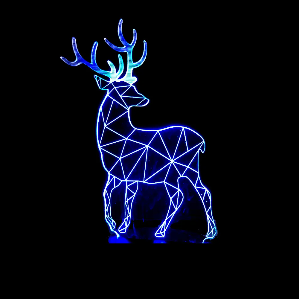 3D Светодиодная креативная Настольная лампа с моделированием Милу оленя Usb 7