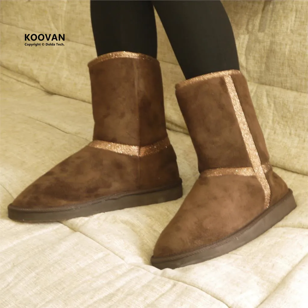 Koovan/женские сапоги 2017 женские на снежную погоду большой Размеры 44 11 Зимняя обувь