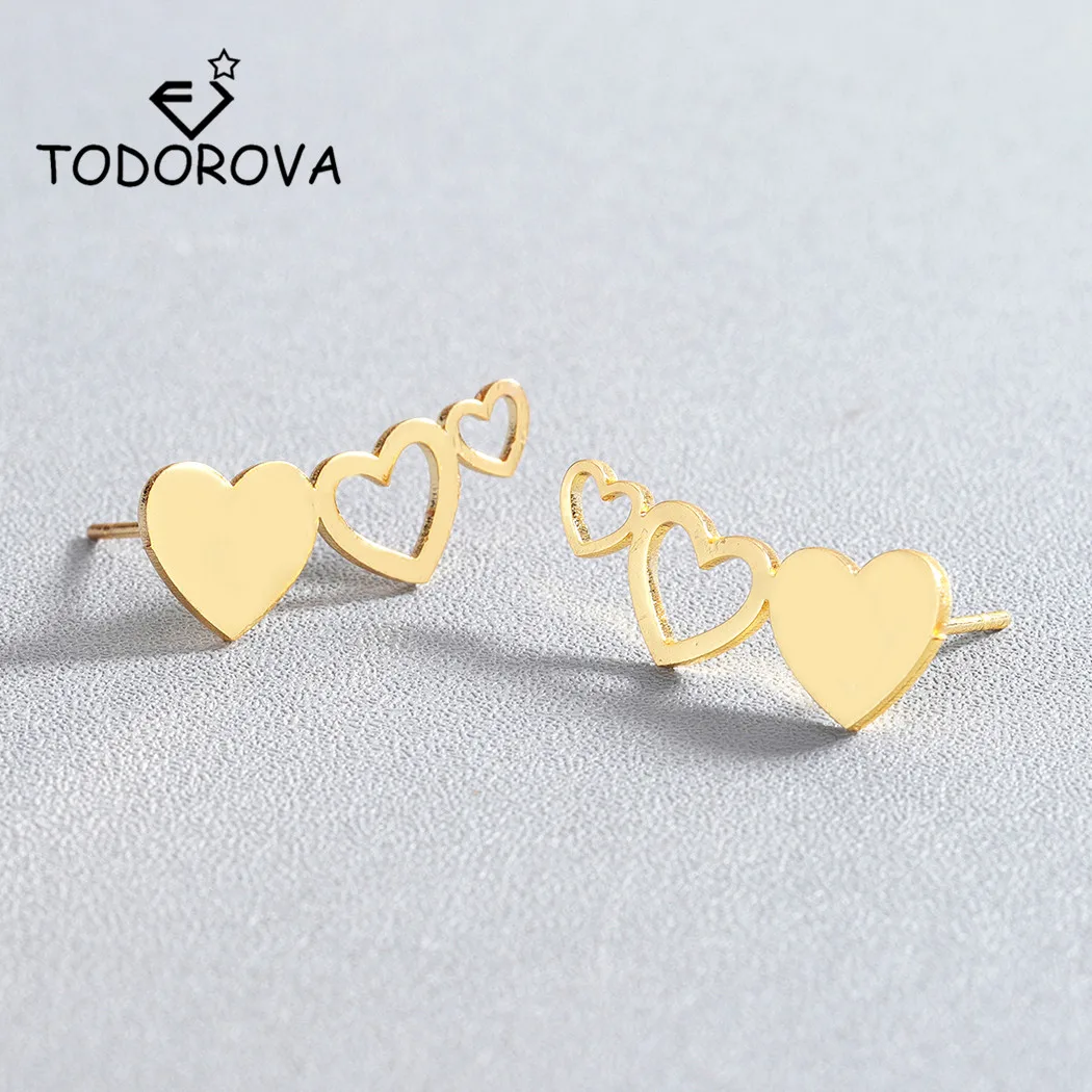 Todorova Женские Ювелирные изделия модные милые серьги гвоздики с тремя маленькими