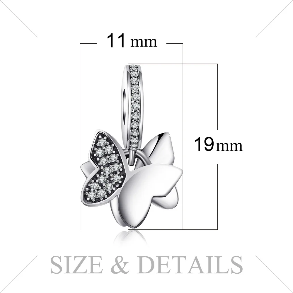 Jewelrypalace 925 Sterling Silver Butterfly Fairy White Murano Glass &amp Pave Cubic Zirconia Charm Bracelets Gifts For Women | Украшения и