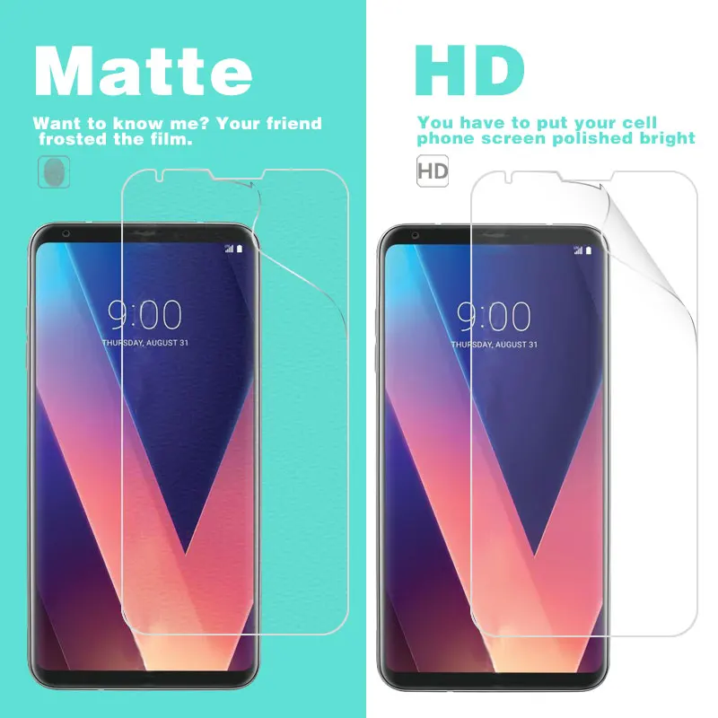 Передняя ЖК HD прозрачный глянцевый пленка для LG V30 6 в Антибликовая матовая