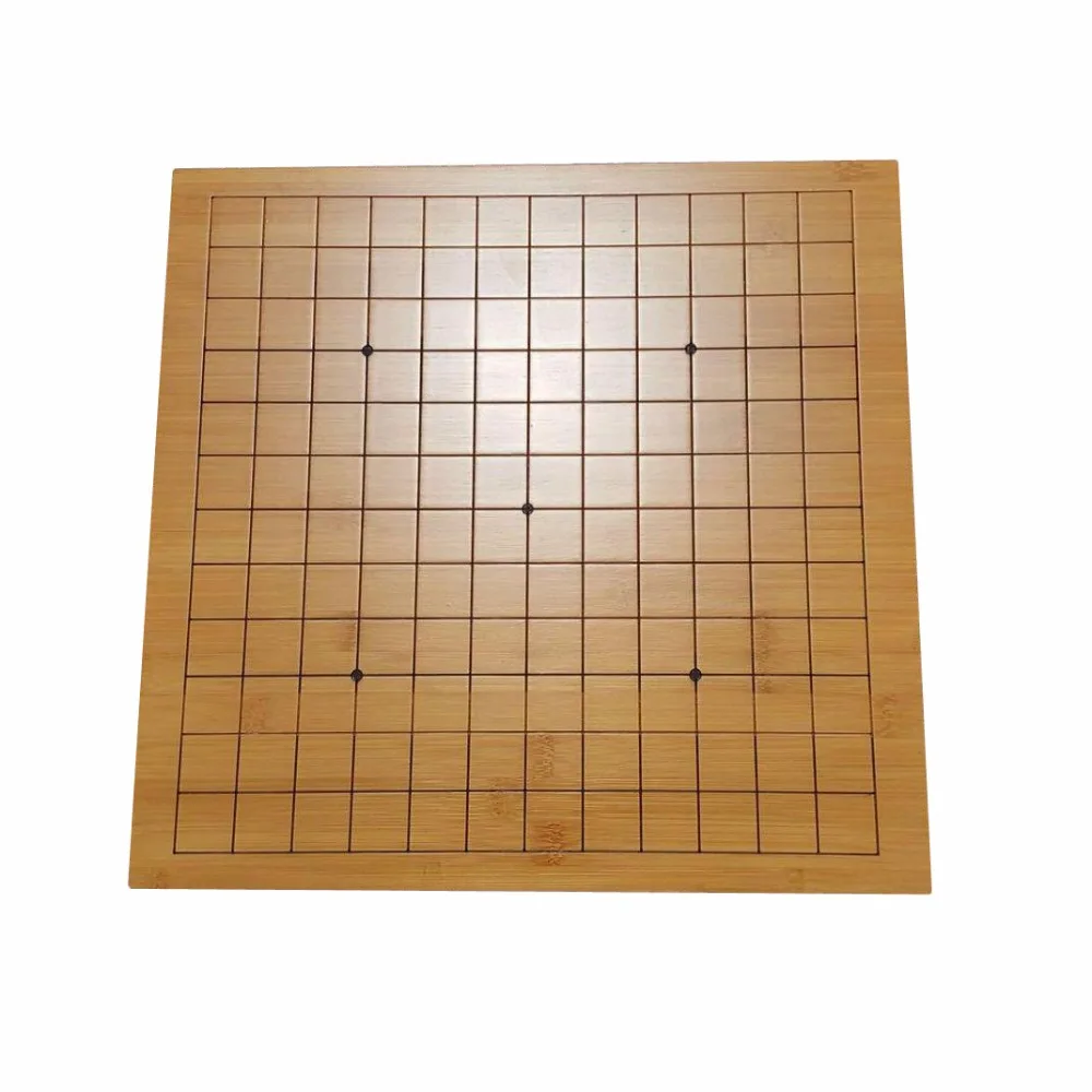 BSTFAMLY Bamboo board Go Chess 13 Road and 9 Road Chessboard 30*31.5*2cm Old Game of Go Weiqi International Checkers LB100