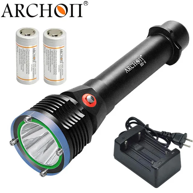 Фонарик ARCHON для дайвинга светодиодный погружной водонепроницаемый 100 м 1200 люмен +