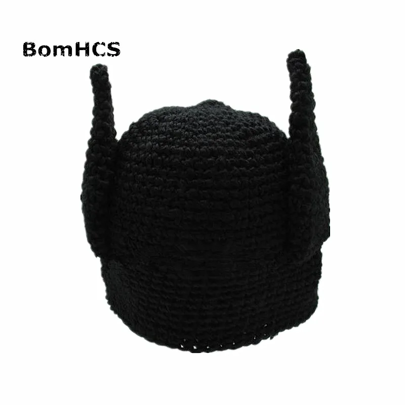 BomHCS шапка с бородой рыцарская Gorro ручной работы вязаная крючком зимняя теплая
