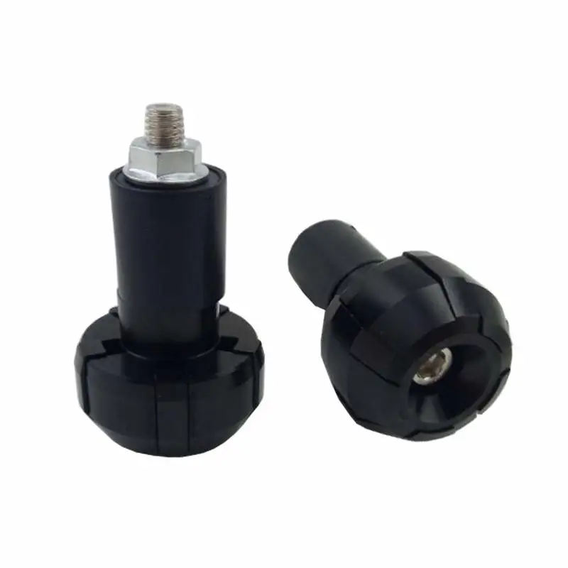 

Motorcycle 7/8" Brake Clutch Slider Handle Bar Grip End Cap 2 Pcs (Black)