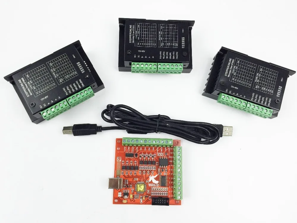 Набор для ЧПУ TB6600 mach3 usb с 3 осями шт. 1 ось драйвер + 4 оси USB плата контроллера