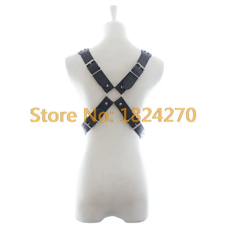 Бондаж из искусственной кожи для мужчин мужской нагрудный ремень с заклепками