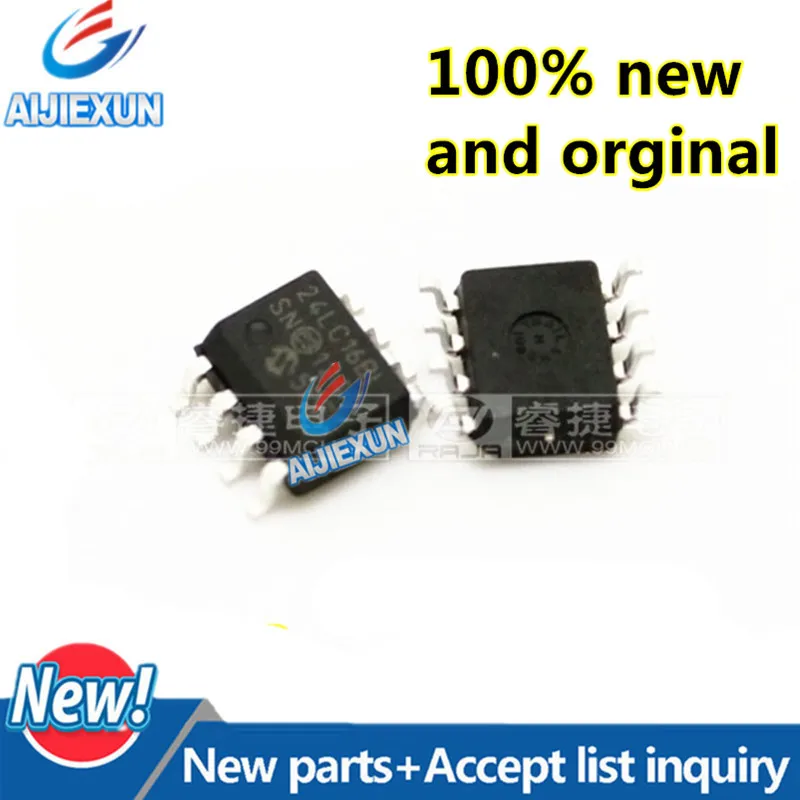100 шт. 24LC16B I/SN SOP8 16 К I2C Serial EEPROM 100% новое и оригинальное в наличии|Производство