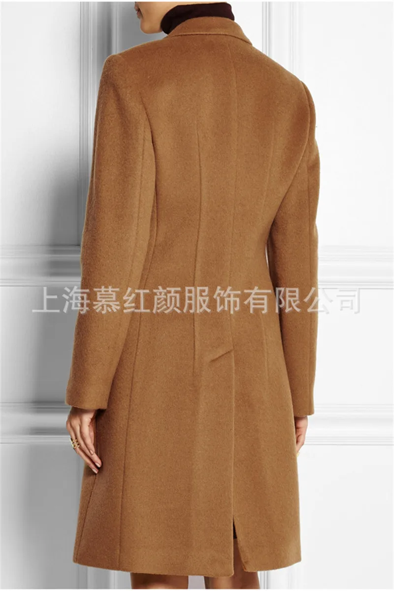 Winter Women Wool Coat Elegant Warm Long Coat Korean Style Fashion Camel Womens Coats