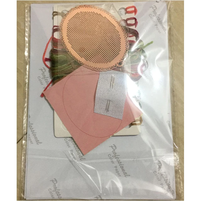 Красная роза DIY ремесла Стич вышивка крестом металлическая вкладка серебристо