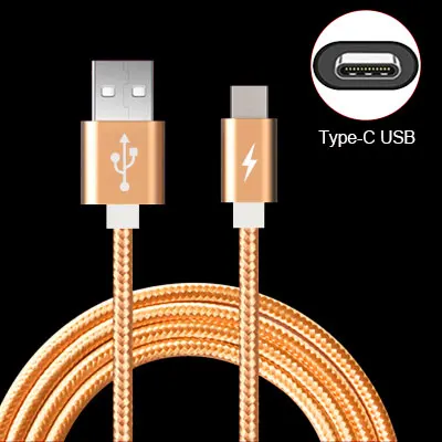 Gold 0,25 м 1 м 2 м usb type C кабель USB C зарядный кабель питания type-C провод шнур для samsung Galaxy A50 huawei P20 Lite Redmi Note 7 - Цвет: Gold